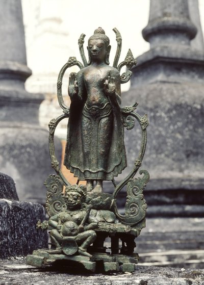 Buddha érvelő pózban (bronz) alkotó: Siamese School