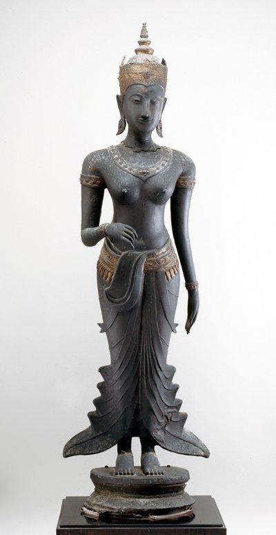 Álló Uma, Sukhothai stílus (aranyozott bronz) alkotó: Siamese School