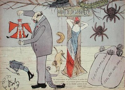 A Szabadság fája, illusztrációja a művész „Ohe, Les Dirigeants” című művéből alkotó: Sibylle-Gabrielle de Riquetti de (1850-1932) Mirabeau