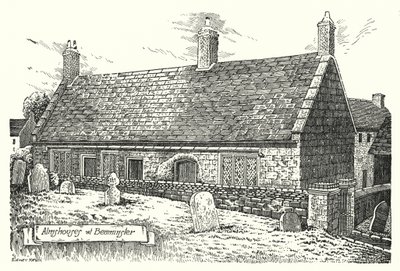 Almshouses at Beaminster (metszet) alkotó: Sidney Heath