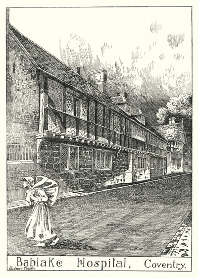 Bablake Kórház, Coventry (metszet) alkotó: Sidney Heath