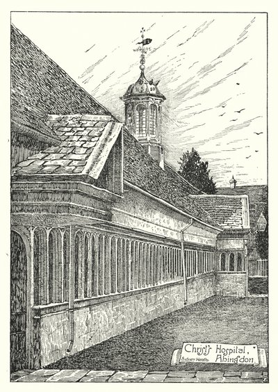 Krisztus Kórháza, Abingdon (metszet) alkotó: Sidney Heath