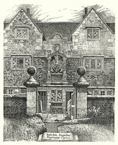 North Side, Hungerford Almshouses, Corsham (metszet) alkotó: Sidney Heath