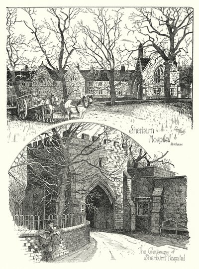 Sherburn Kórház, Durham (metszet) alkotó: Sidney Heath