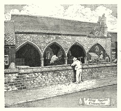 Szent János Kórház, Cirencester (metszet) alkotó: Sidney Heath