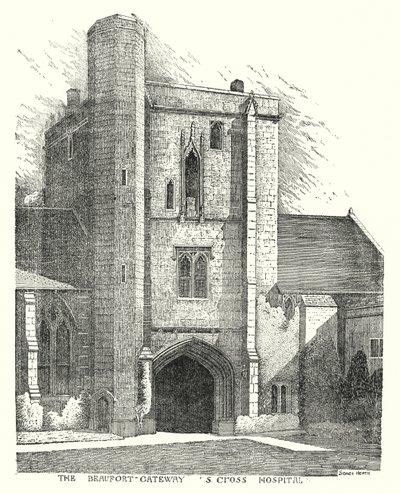 A Beaufort Gateway, S Cross Kórház (metszet) alkotó: Sidney Heath