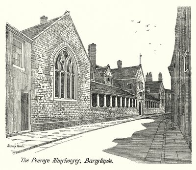 Penrose Almshouses, Barnstaple (metszet) alkotó: Sidney Heath