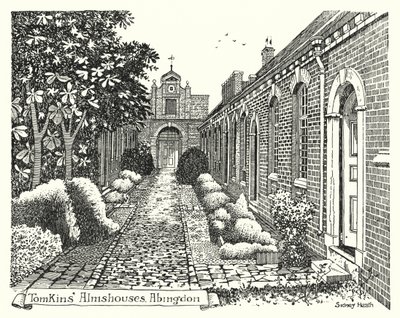 Tomkins Almshouses, Abingdon (metszet) alkotó: Sidney Heath