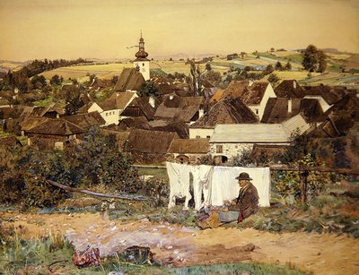 Oberosterreichisches Dorf (felső-ausztriai falu) alkotó: Sidonie Springer