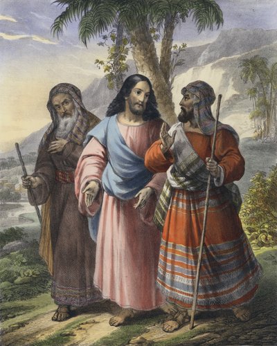Utazás Emmausba (színes metszet) alkotó: Siegfried Detler Bendixen