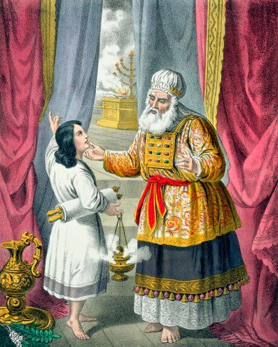Eli kikérdezi Sámuelt a látomásáról, 1870-es évek alkotó: Siegfried Detlev Bendixen