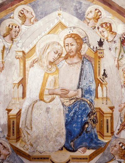 A Szűz mennybemenetele, részlet alkotó: Sienese School