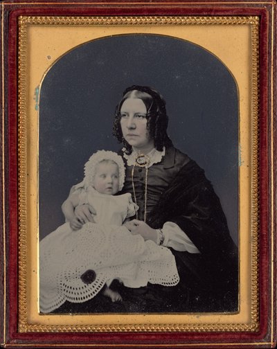 Nő és csecsemő portréja,c. 1855 (fotó) alkotó: Silas Eastham