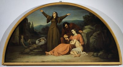 Lunette of Famine, Silvestro Lega (1826-1895), Canton Oratory, Modigliana, Emilia Romagna alkotó: Silvestro Lega