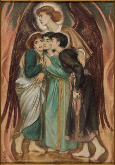 Sádrach, Meshach és Abednego a tüzes kemencében alkotó: Simeon Solomon