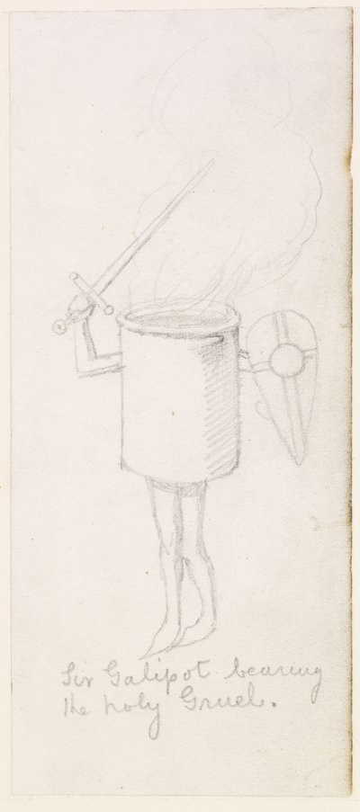 Sir Galipot viseli a szent Gruelt, 1855-59 körül (ceruza papíron) alkotó: Simeon Solomon