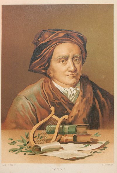 Bernard le Bovier de Fontenelle portréja 1657-1757, 1879. alkotó: Simón Gómez