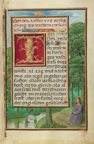 Rand mit Christus in der Wüste alkotó: Simon Bening