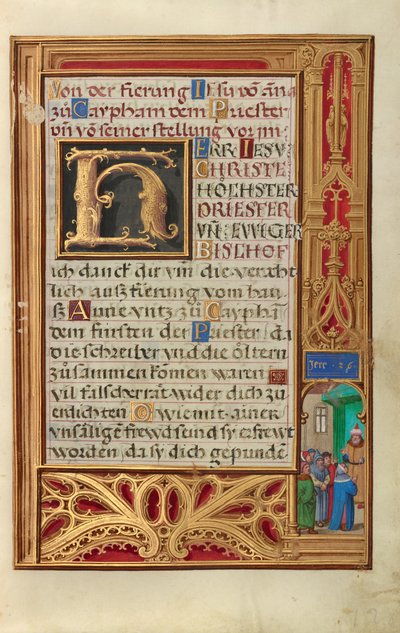 Rand mit Jeremia vor Johoiakim alkotó: Simon Bening