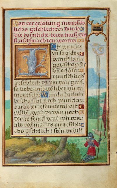 Rand mit einer Szene aus dem Leben von Gideon alkotó: Simon Bening
