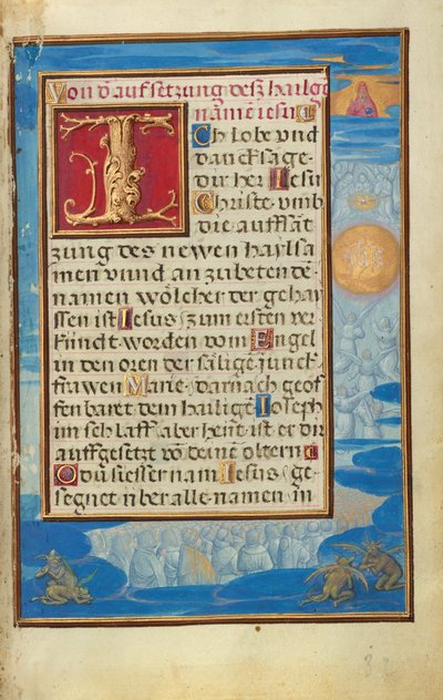 Rand mit der Anbetung des Namens Jesu alkotó: Simon Bening