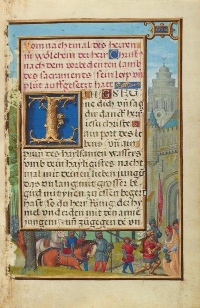 Grenze mit dem Treffen von Abraham und Melchisedek alkotó: Simon Bening