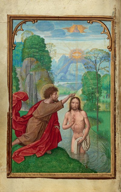 Krisztus keresztelése alkotó: Simon Bening