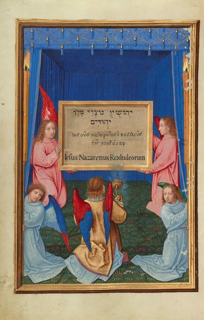 Die Anbetung der beschrifteten Tafel vom Kreuz alkotó: Simon Bening