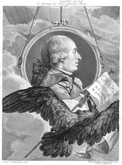 Jacques Alexandre Cesar Charles francia fizikus, 1783. alkotó: Simon Charles Miger