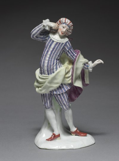 Olasz vígjáték figura: Mezetin, 1753 körül (zománcdíszítésű porcelán) alkotó: Simon Feilner