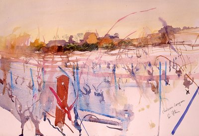 Coujan Hiver (akvarell, papír) alkotó: Simon Fletcher