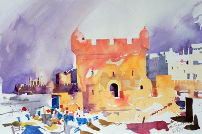 Fort és Medina II (akvarell, papír) alkotó: Simon Fletcher