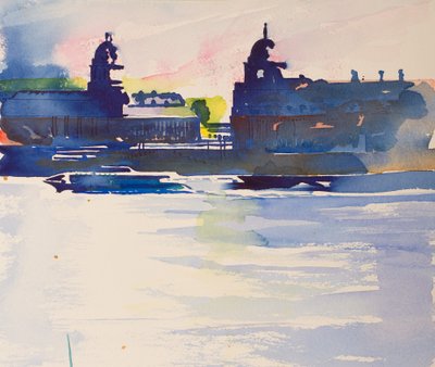 Greenwich a kutyák szigetéről, 2016 (akvarell) alkotó: Simon Fletcher