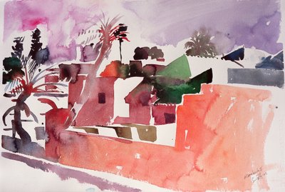 Marrakech 1 (akvarell, papír) alkotó: Simon Fletcher