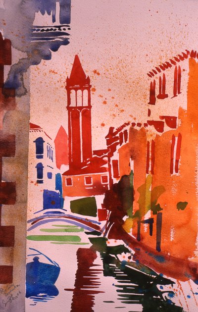 Rio San Barnaba, 2006 (akvarell, papír) alkotó: Simon Fletcher