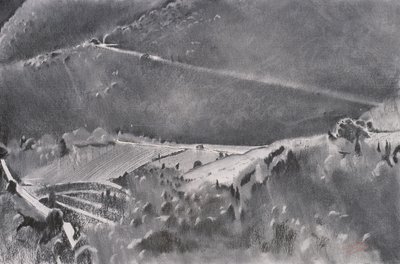 The High Road, 2001 (pasztell és vegyes technika, papír) alkotó: Simon Fletcher