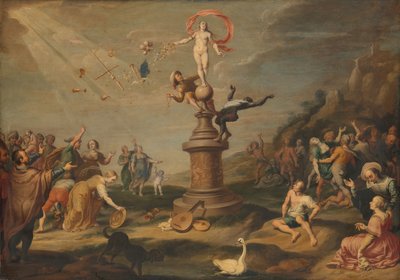 Fortuna istennő ajándékokat ad neki alkotó: Simon Flocquet (attributed to)