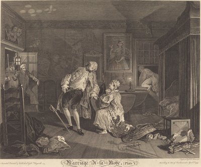 Házasság a la Mode: pl.5 alkotó: Simon Francois Ravenet I after William Hogarth