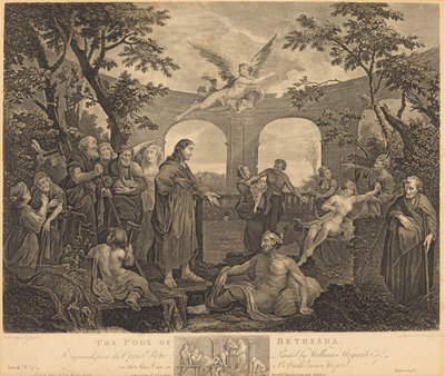 A Bethesda medencéje alkotó: Simon Francois Ravenet I and Victor Marie Picot after William Hogarth