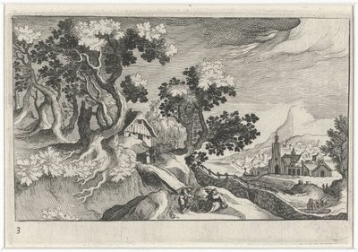 Táj néhány épülettel alkotó: Simon Frisius
