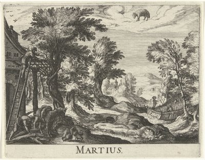 március Martius (cím a tárgyon) Tizenkét hónap (sorozat címe) alkotó: Simon Frisius