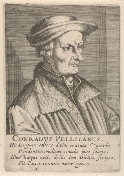 Conrad Pellican portréja alkotó: Simon Frisius