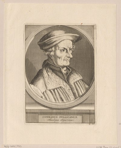 Conrad Pellican portréja alkotó: Simon Frisius