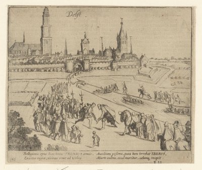 Truchsess fogadására kerül sor Delftben, 1584 alkotó: Simon Frisius
