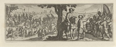 Twee soldaten onder een boom Lovasság (sorozat címe) Faecvnda, hogy mi a Phaebus szerelme és a hálás Florentia a lelkes zseniális férfiaknak, eleget mutatnak a pvgnák, enthea a mellek ereje, amelyeket Mercury faragott az időszerű kliensnek (sorozat címe) alkotó: Simon Frisius
