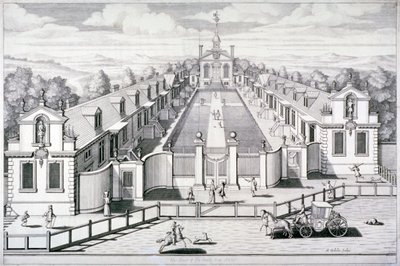 Trinity Almshouses, Mile End Road, Stepney, London, 1696. alkotó: Simon Gribelin