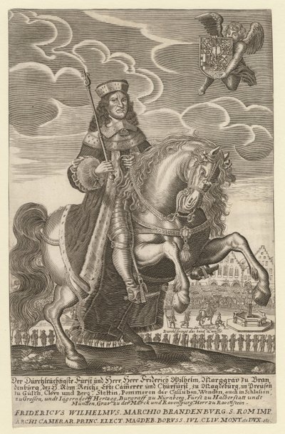Frigyes Vilmos 1620-1688, brandenburgi választófejedelem, Poroszország hercegének portréja, 1680 alkotó: Simon Grimm