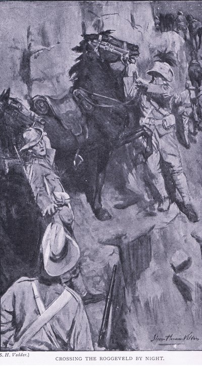 Átkelés a Roggevelden éjjel, az After Pretoria: The Guerilla War című filmből, amelyet a Harmsworth Brothers Limited adott ki, 1901 alkotó: Simon Harmon Vedder