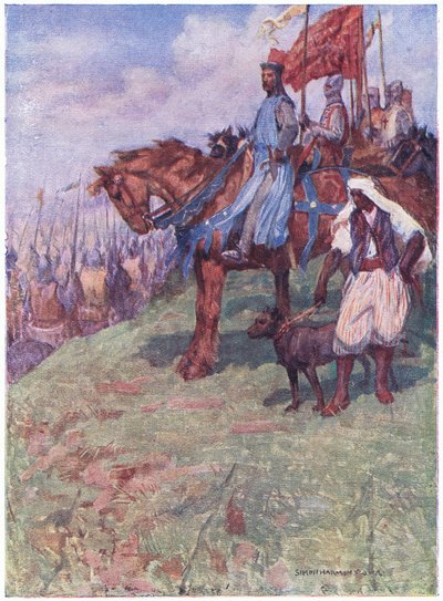 A jó király lóháton ült a hegy felénél. alkotó: Simon Harmon Vedder