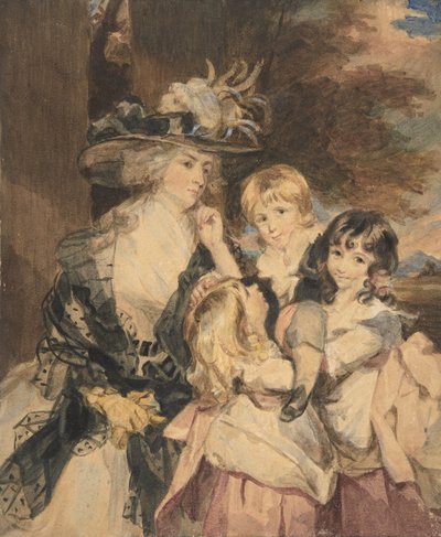 Lady Smith és gyermekei, 1800-1872. alkotó: Simon Jacques Rochard